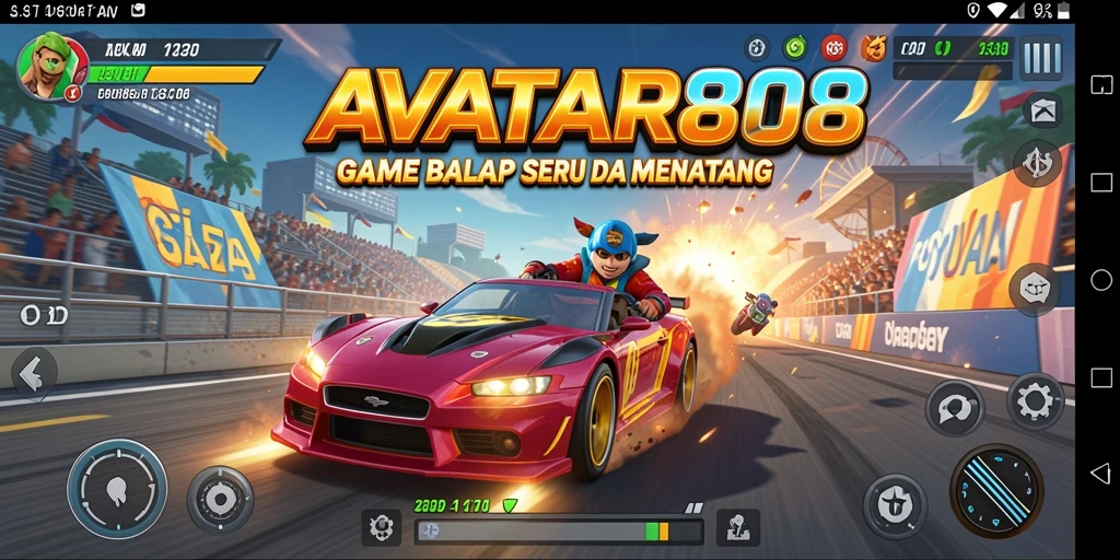 Gameplay seru dalam balapan mobil di AVATAR808.
