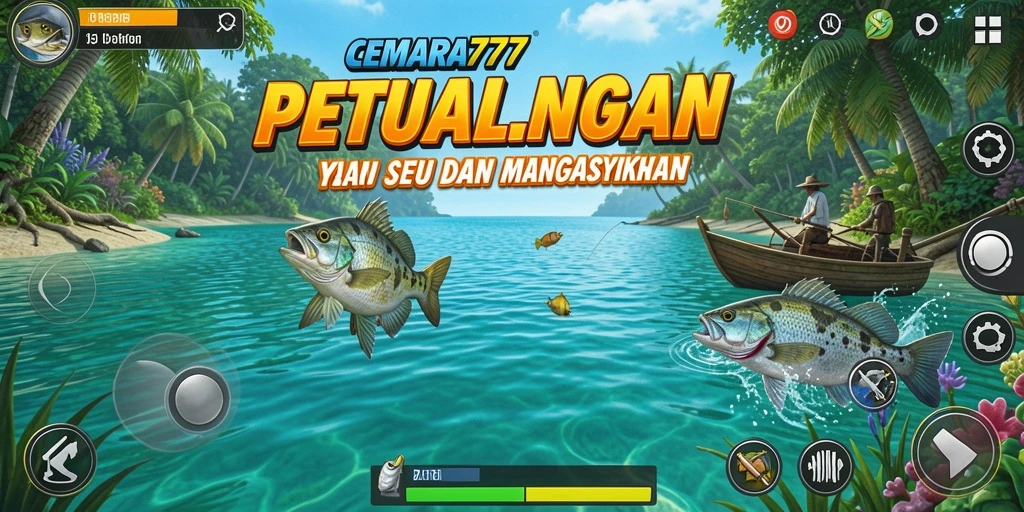 Tampilan gameplay memancing yang seru dan mendebarkan di CEMARA777.