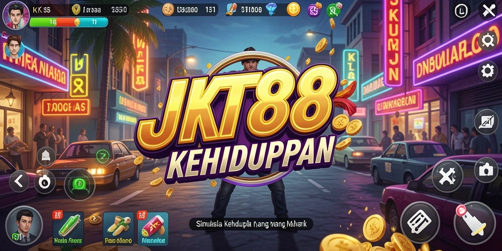 Screenshot utama JKT88 yang menunjukkan gameplay simulasi yang seru.