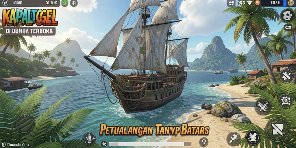 Tampilan gameplay KAPALTOGEL dalam dunia terbuka yang menakjubkan.