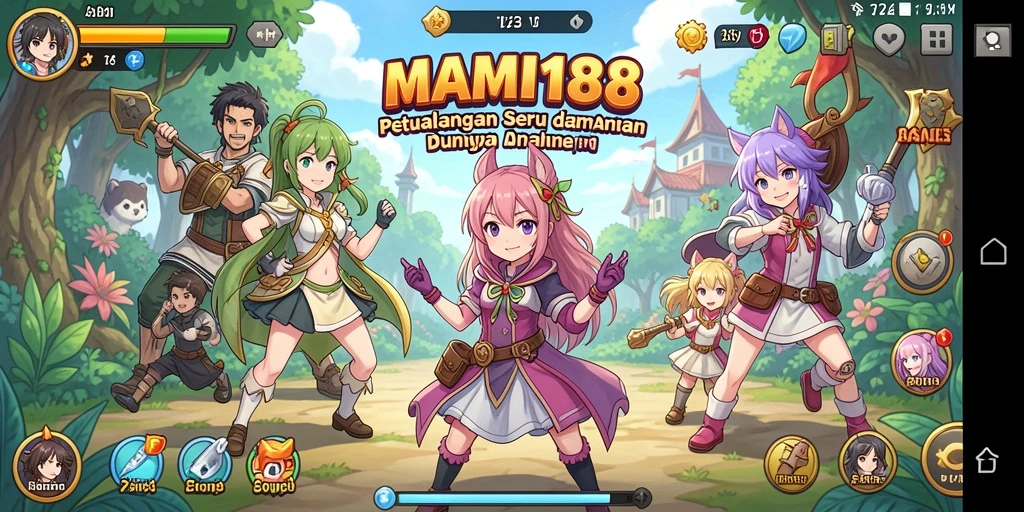 Tampilan gameplay MAMI188 yang penuh warna dan dinamis.