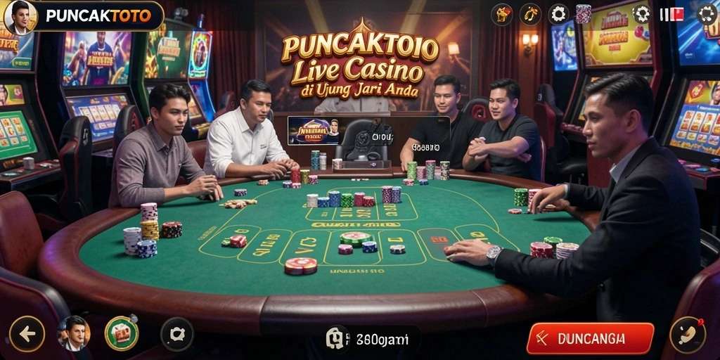 Tampilan gameplay PUNCAKTOTO yang mendebarkan dan interaktif.