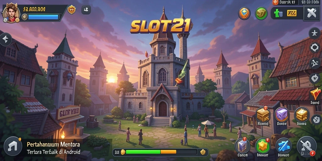 Tangkapan layar menampilkan pertarungan seru dalam Tower Defense.
